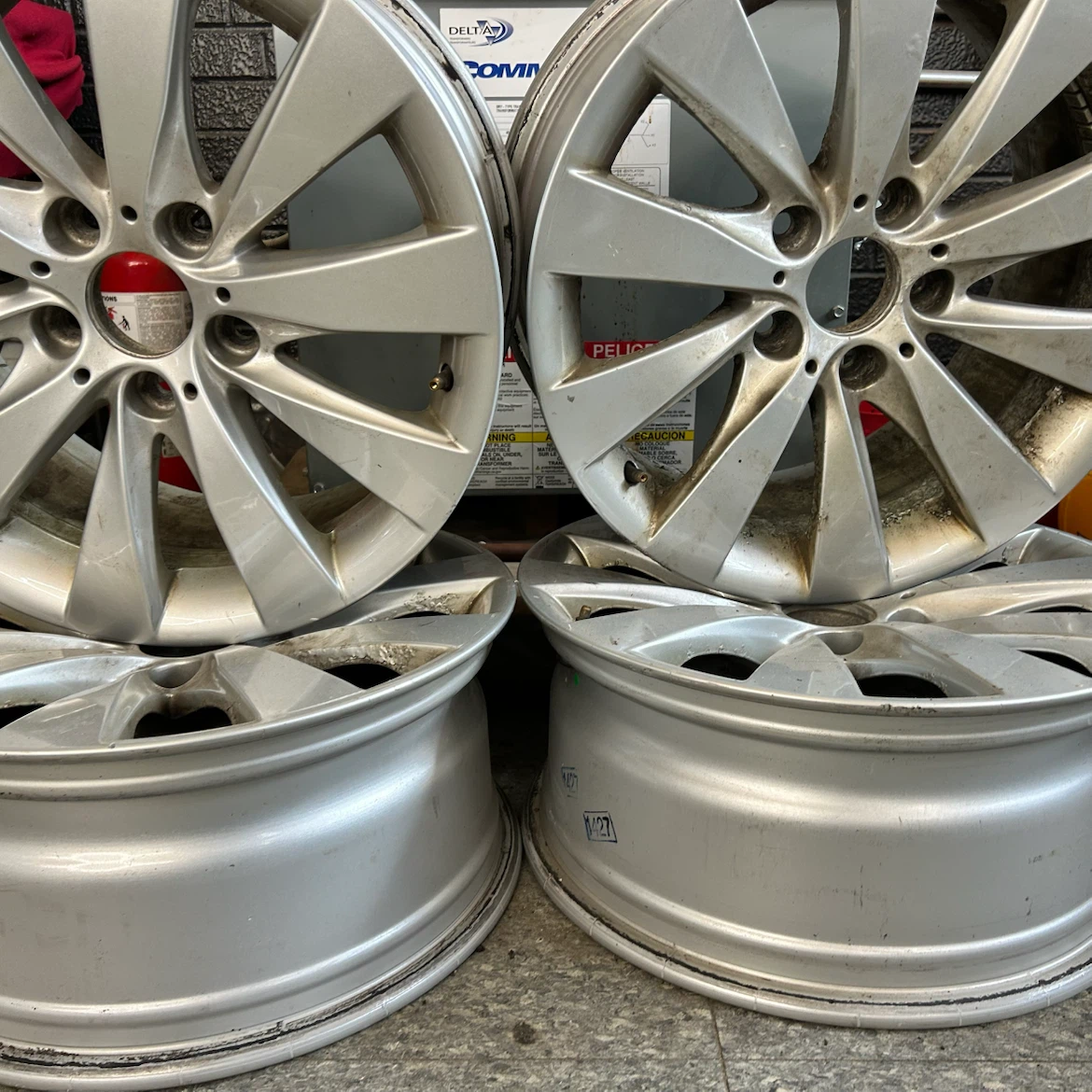 Set of 4 Silver F30 BMW OEM Alloy Wheels 17inch 5x120 17x7