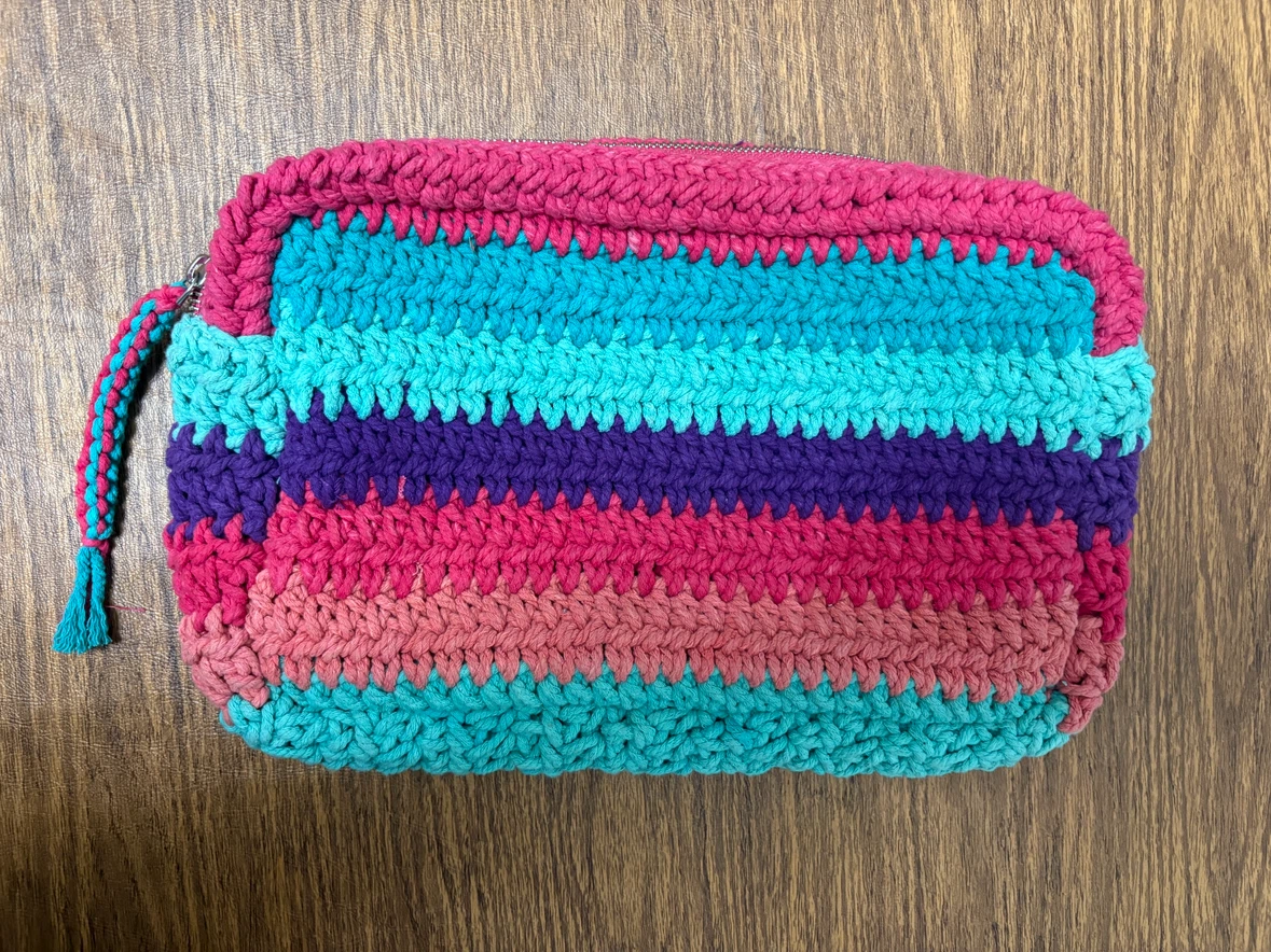 Notshy French Luxury Colourful Crochet Clutch Purse Pouch