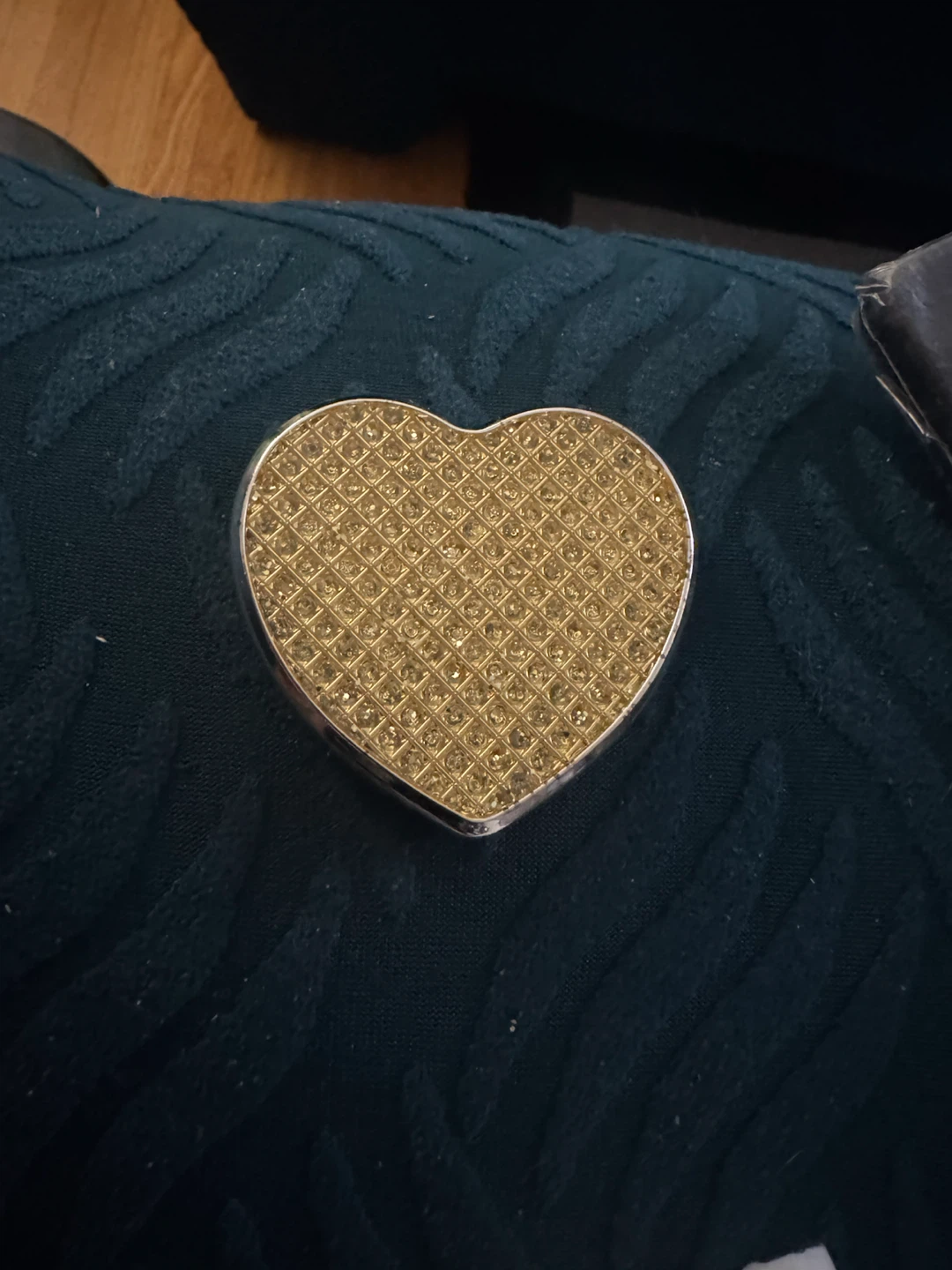 Elegance Silver Plated Heart Compact Mirror