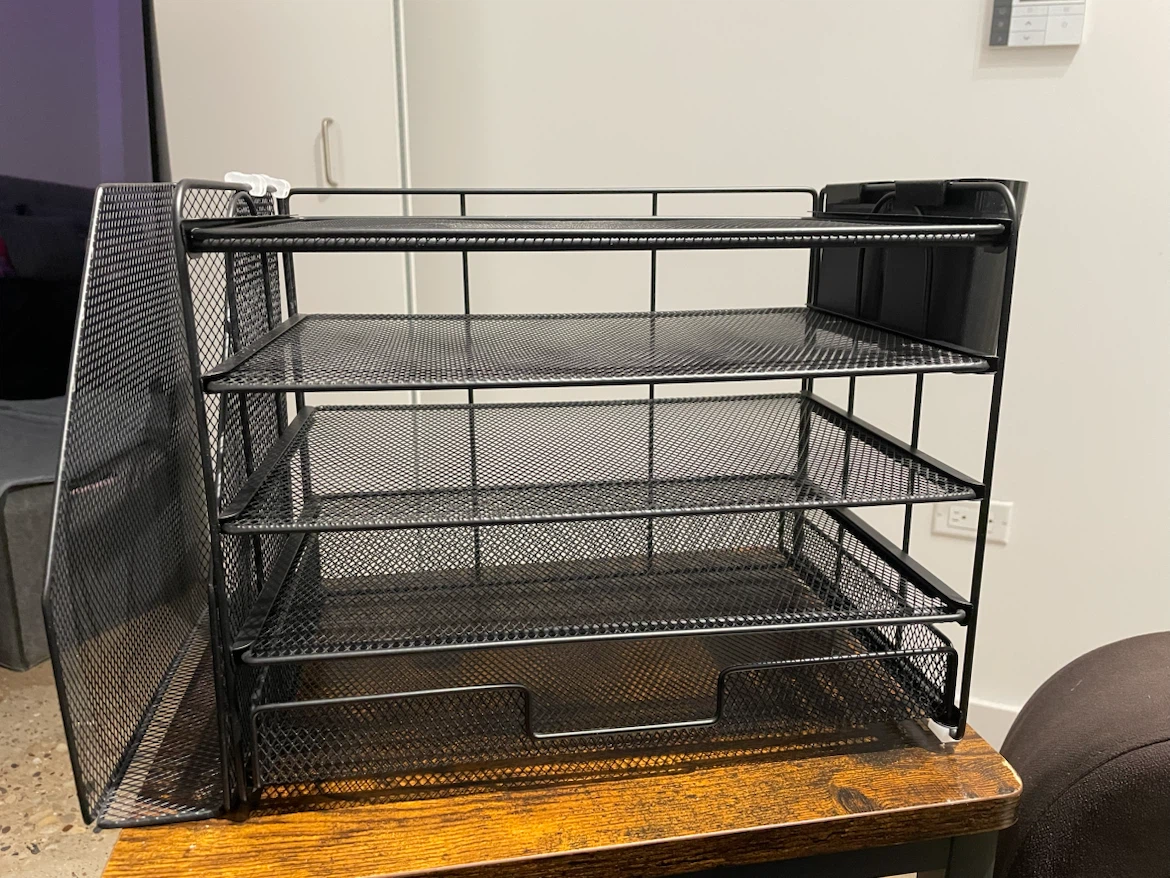5 Tier Desk Organizer - Black