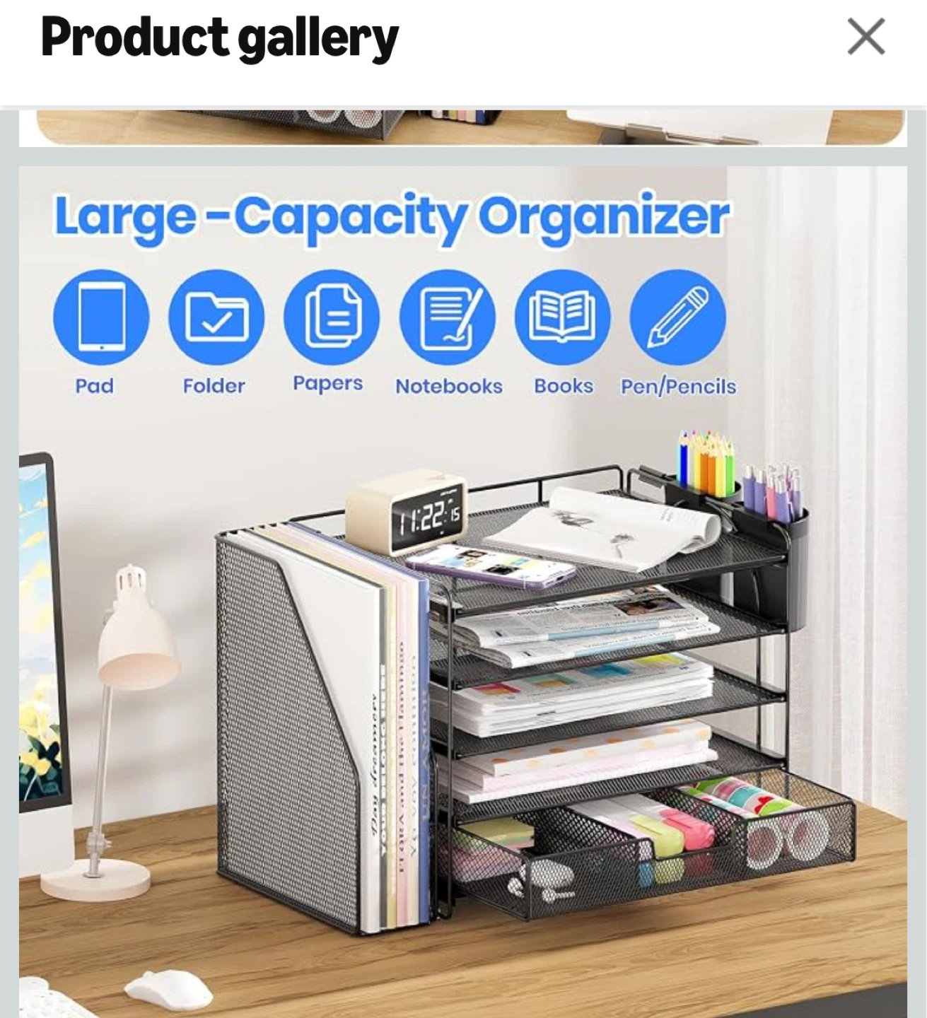 5 Tier Desk Organizer - Black - photo 4