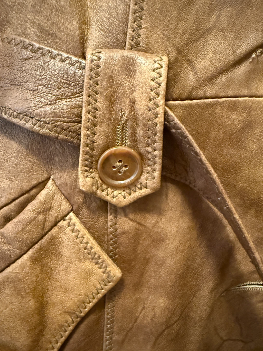 DANIER Leather Trench Coat Women's Medium Brown - photo 4