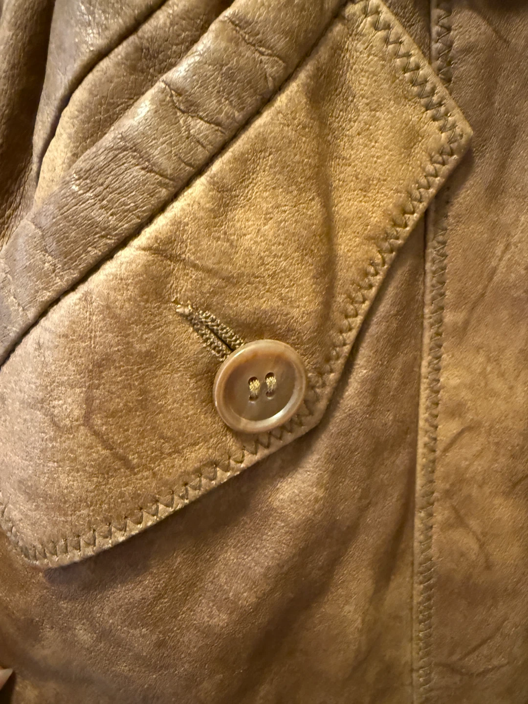DANIER Leather Trench Coat Women's Medium Brown - photo 5