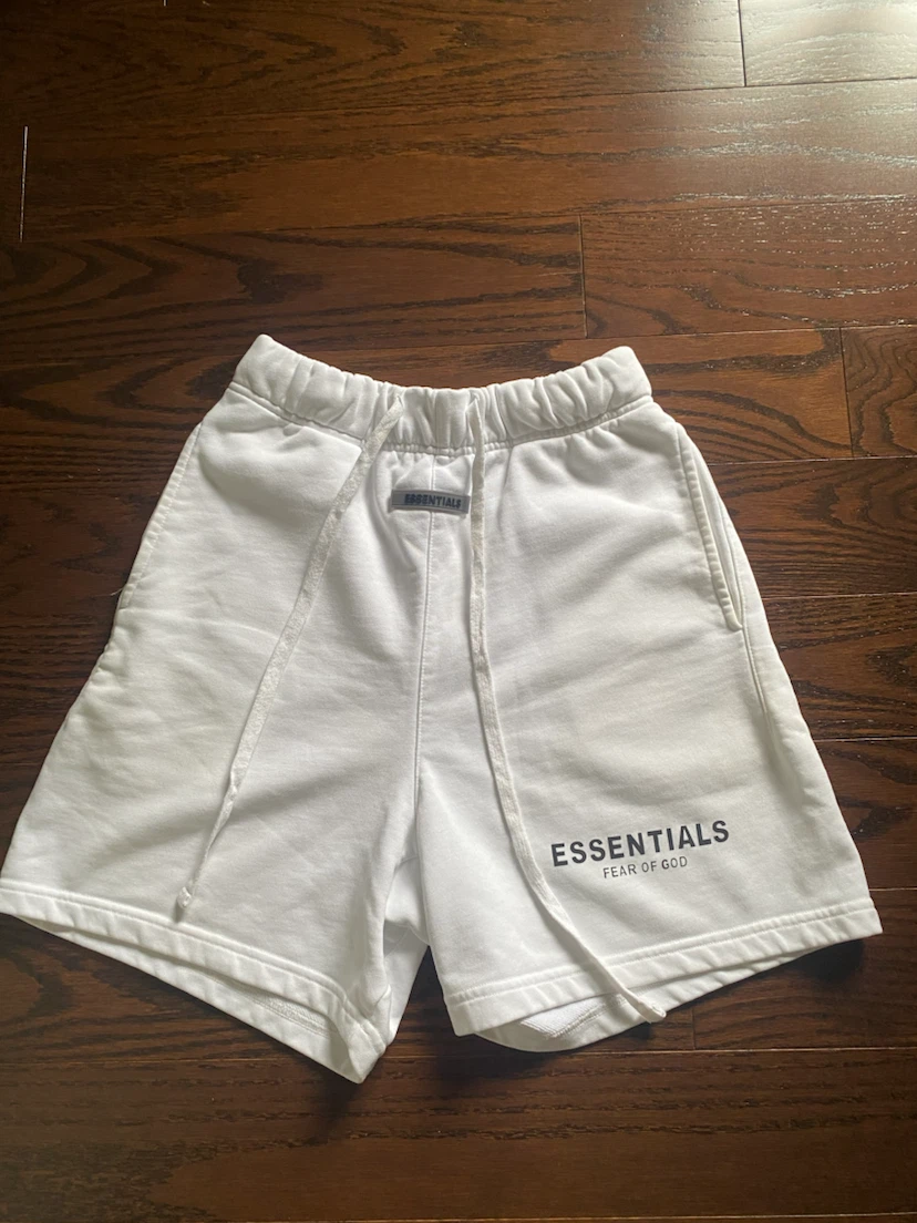 Fear of God Essentials White Sweatshorts