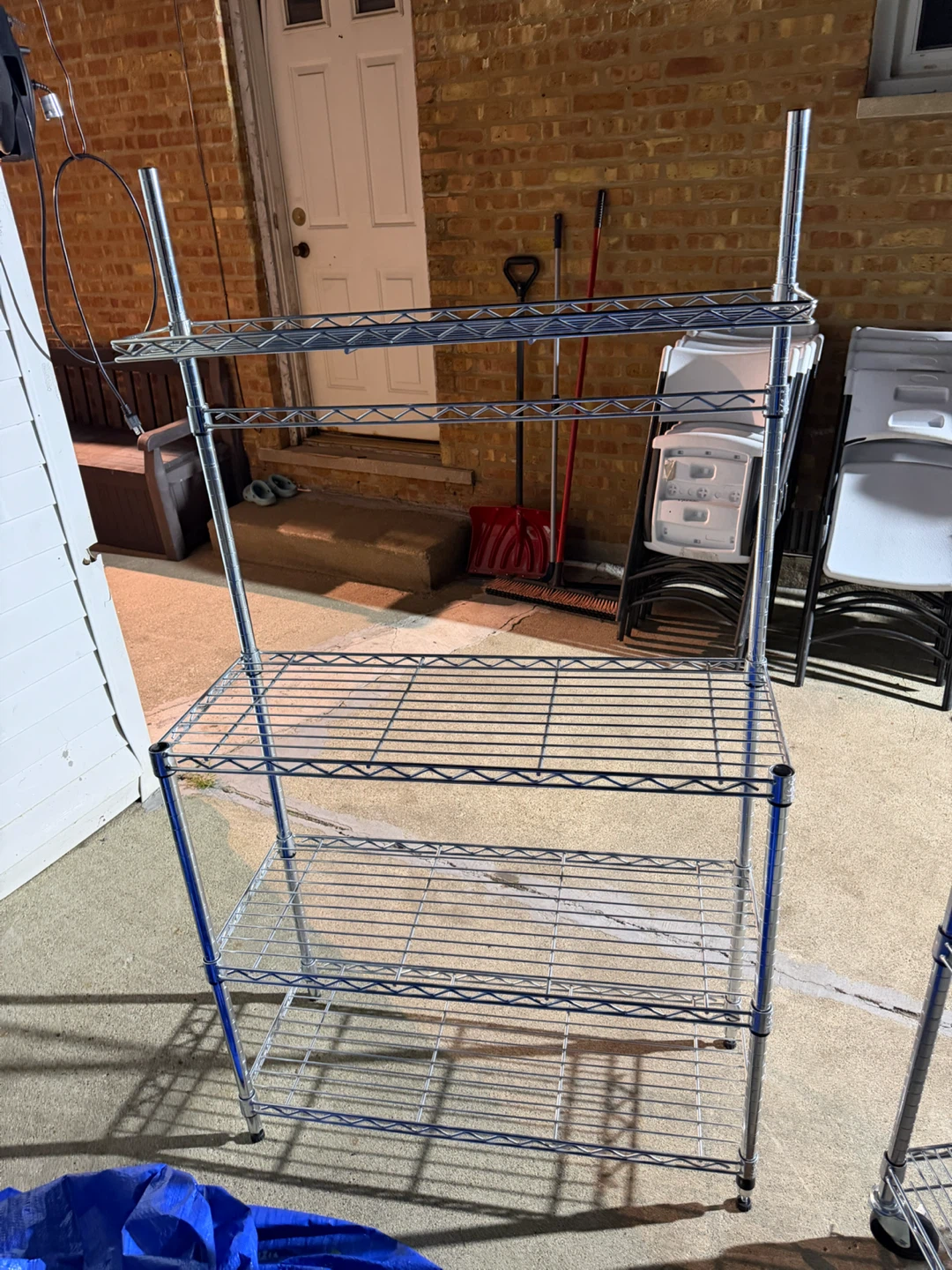 4-Tier Chrome Wire Shelving Rack