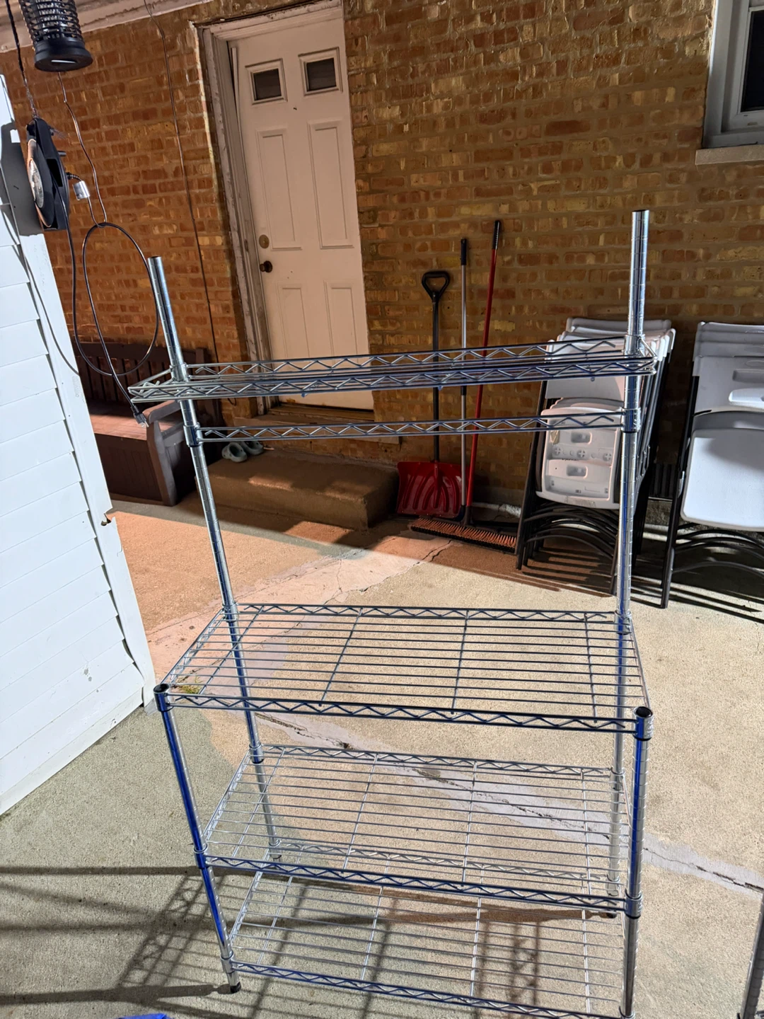 4-Tier Chrome Wire Shelving Rack - photo 2