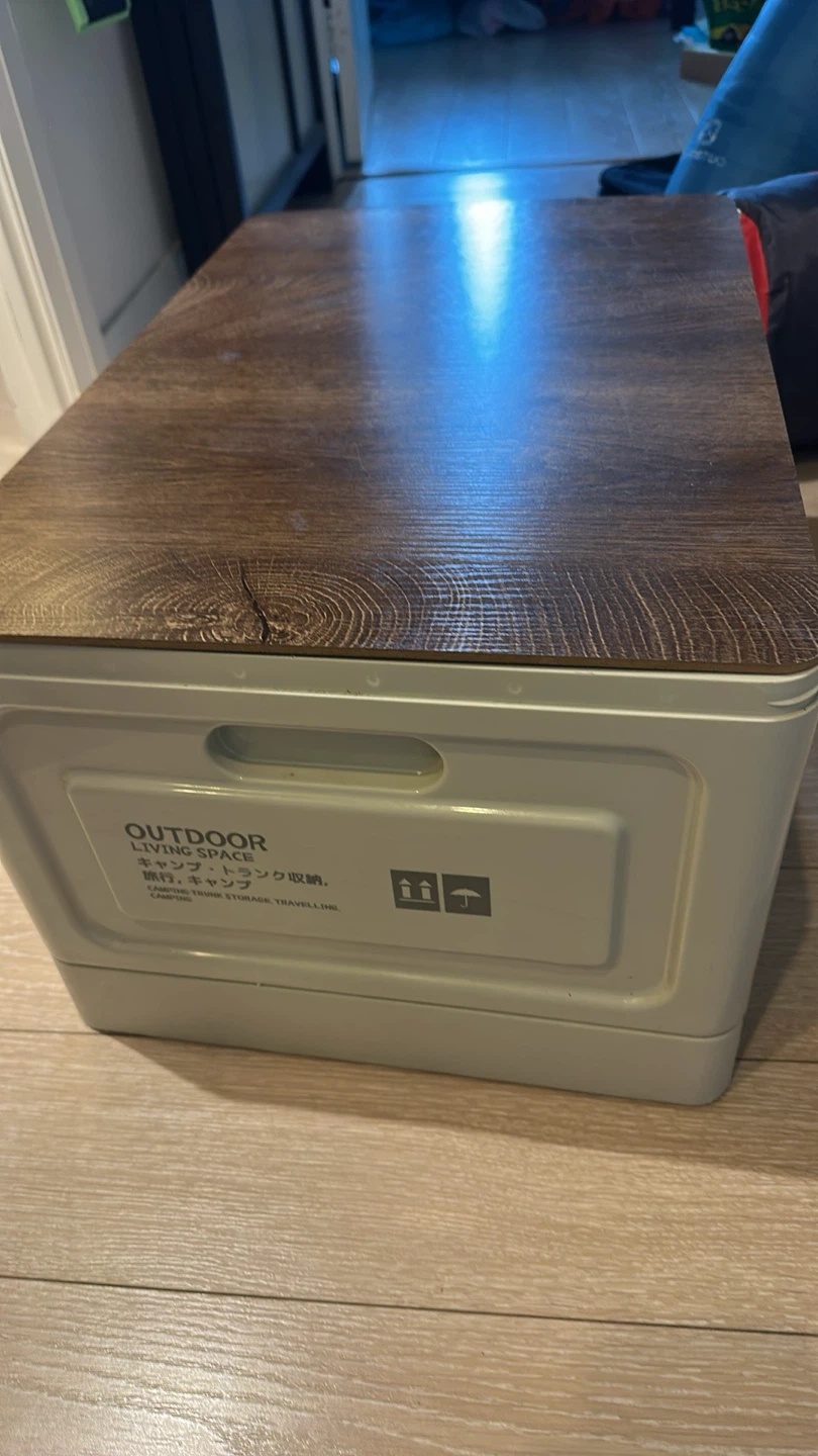 Folding Storage Box with Wooden Top - photo 3
