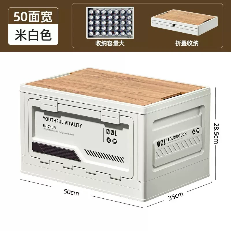 Folding Storage Box with Wooden Top - photo 5