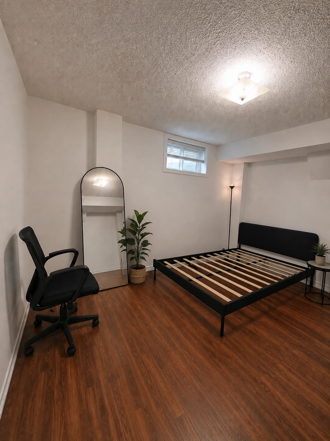 Black Metal Bed Frame with Headboard
