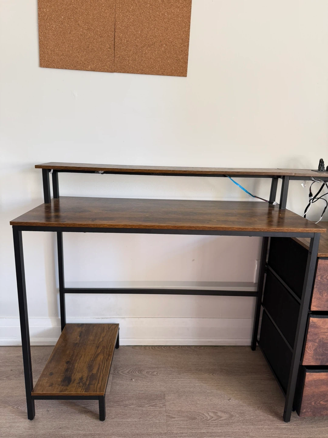 Gaming Computer Desk with Drawers - photo 3