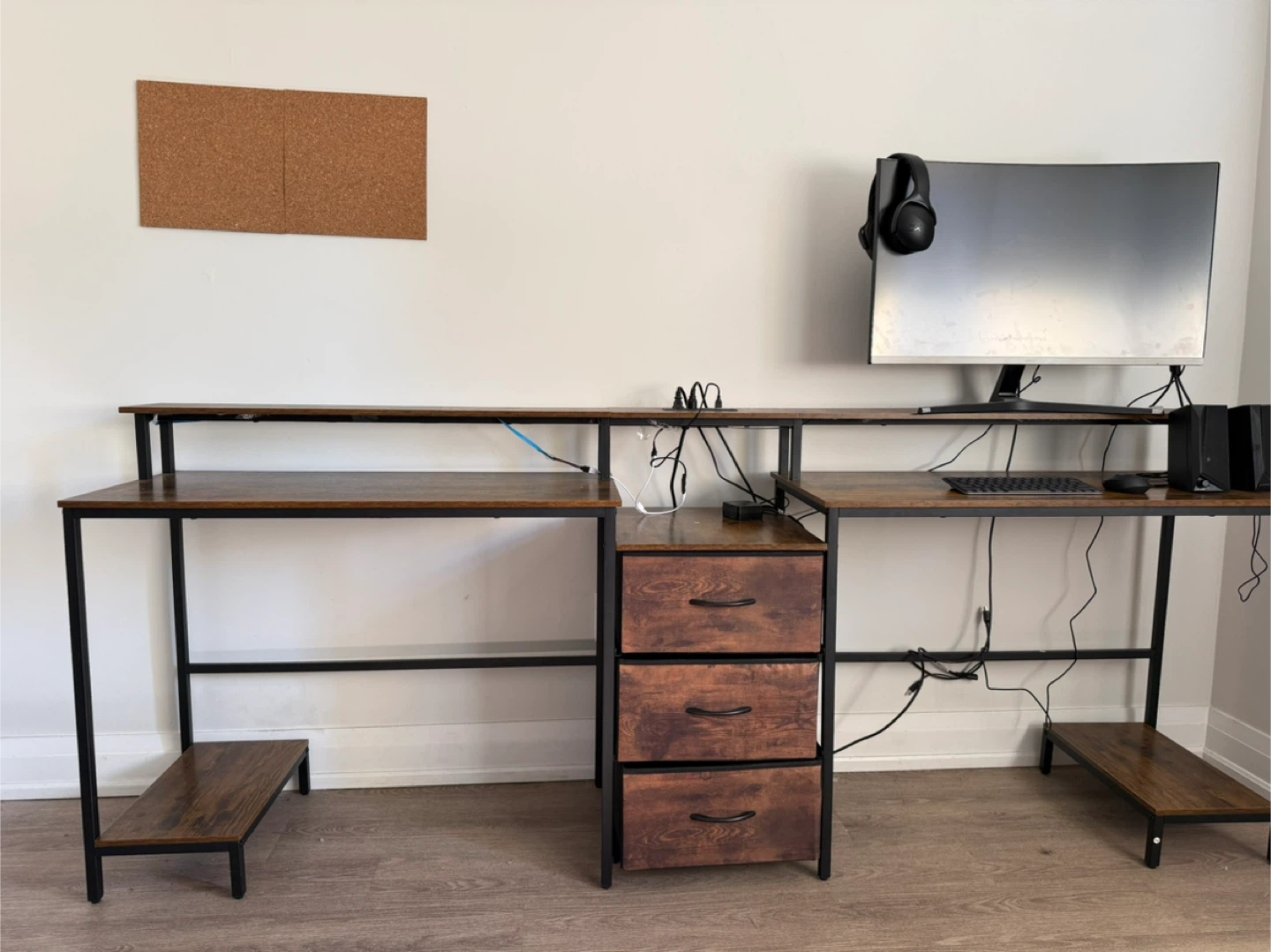 Gaming Computer Desk with Drawers - photo 5