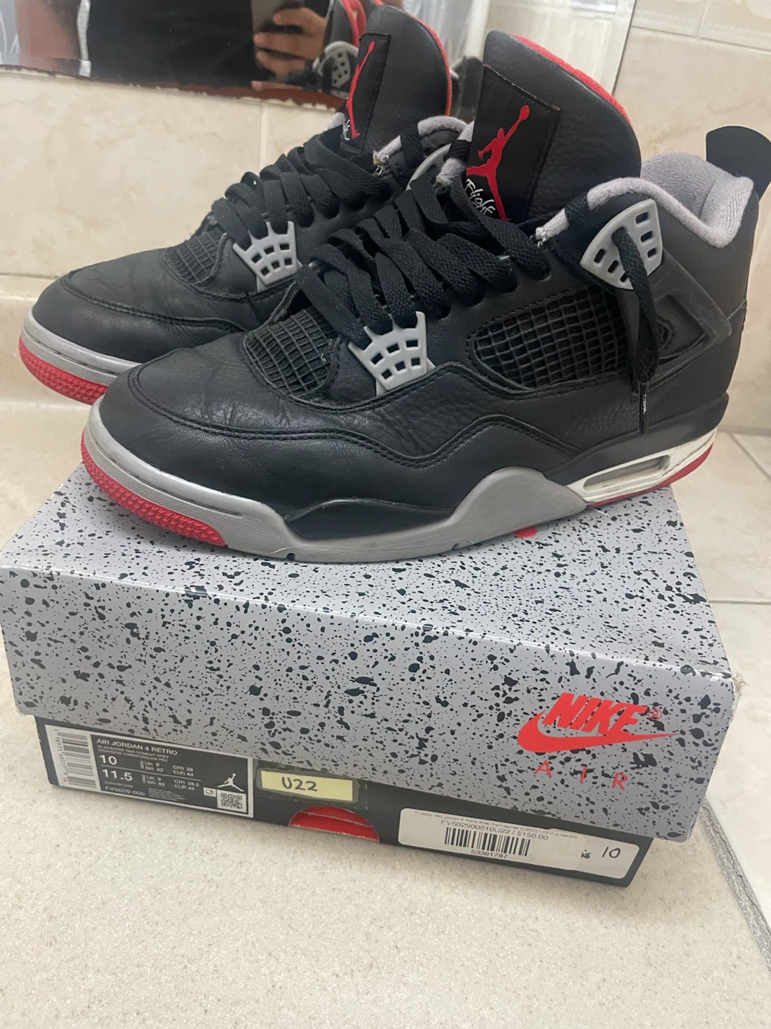 Air Jordan 4 Retro remaigined Size 10