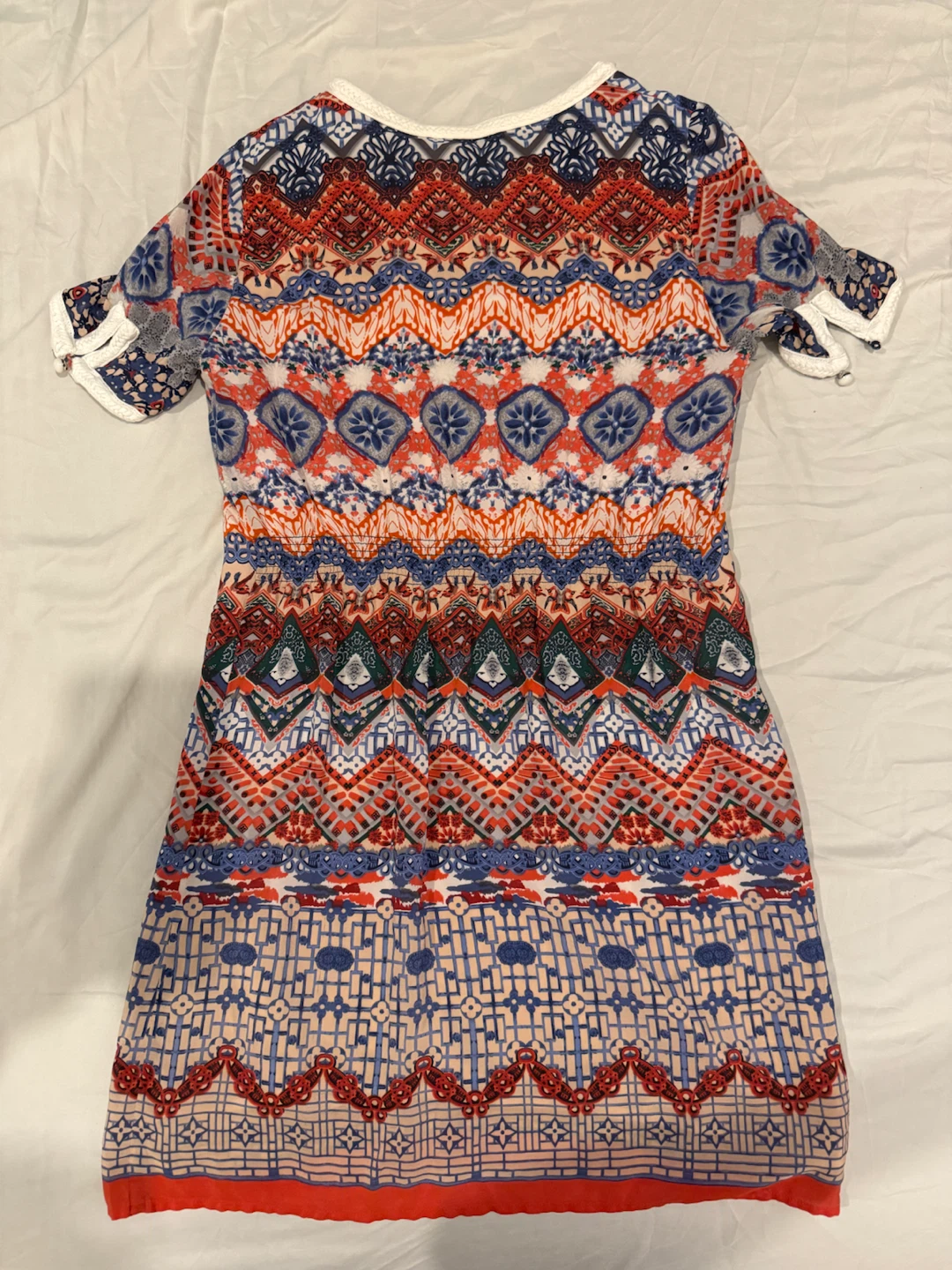 Women's Short Sleeve Patterned Dress - photo 2