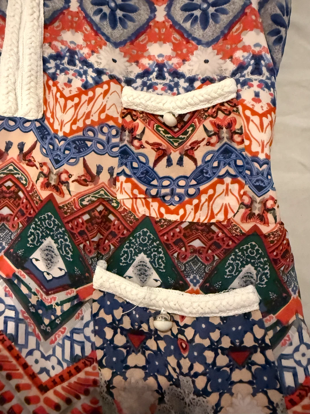 Women's Short Sleeve Patterned Dress - photo 3