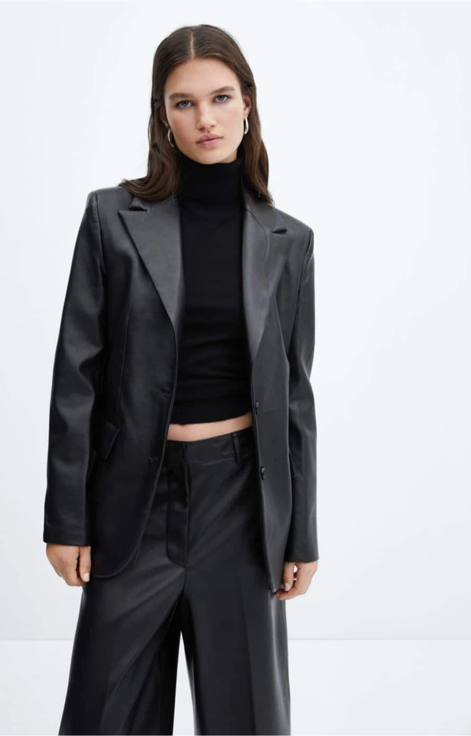 Zara leather blazer