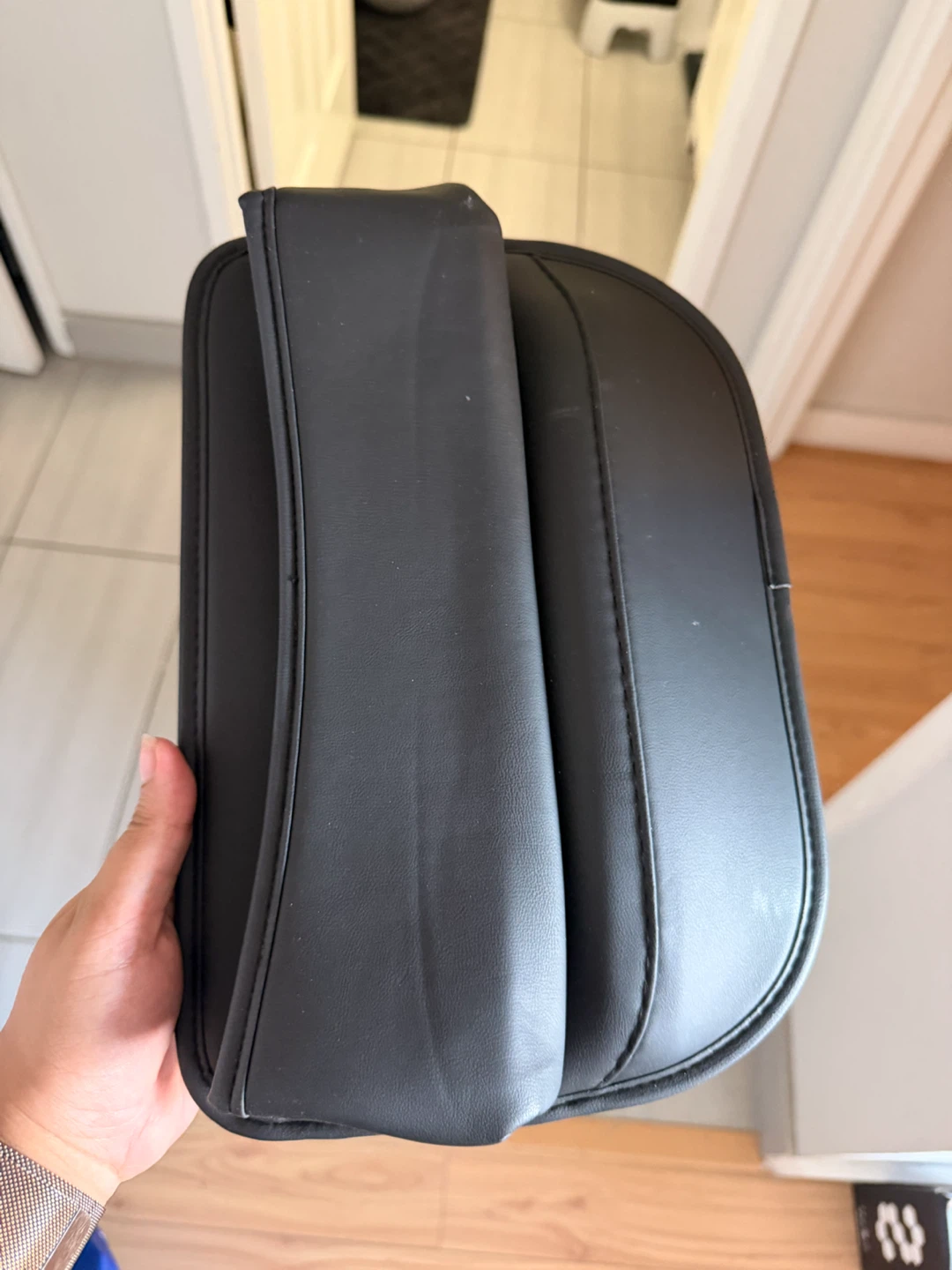 Car seat Black Faux Leather Clutch/Pouch