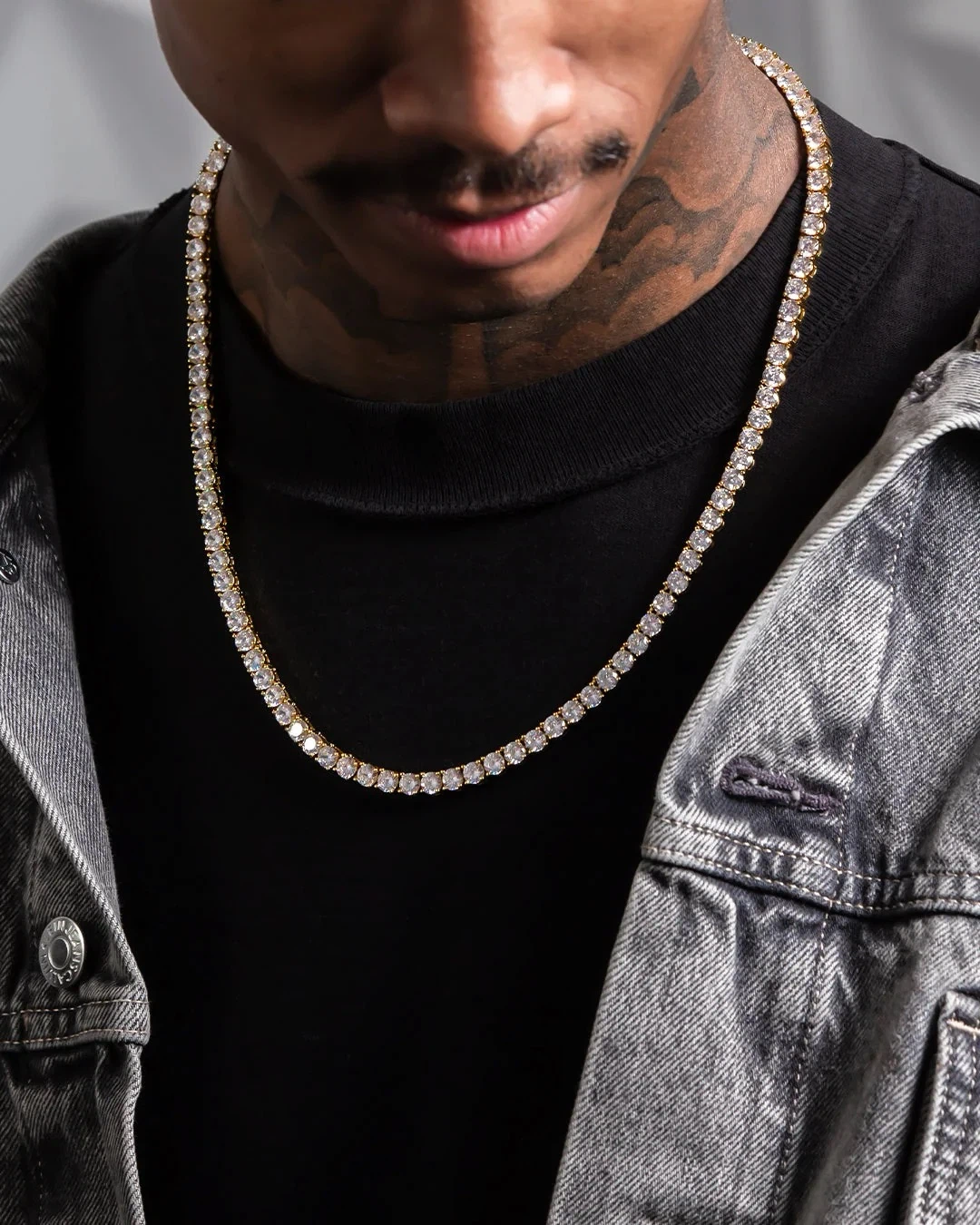 Gold Tennis Chain Necklace