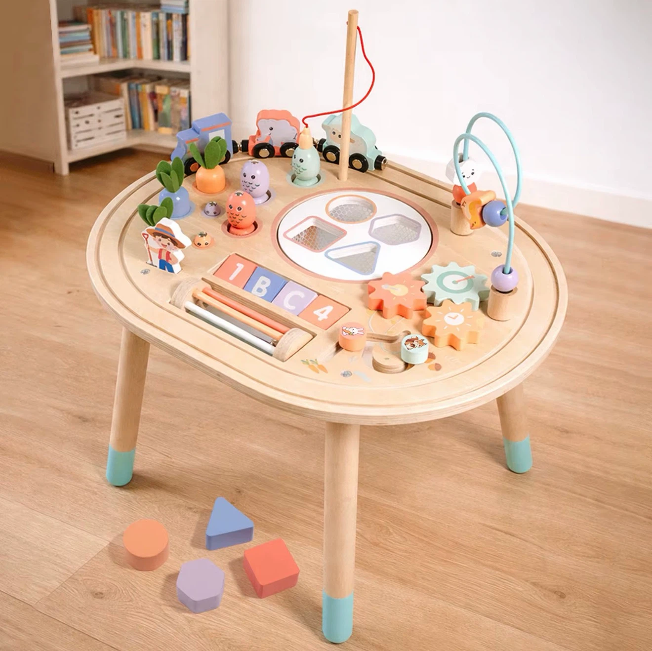 Wooden Activity Table for Kids