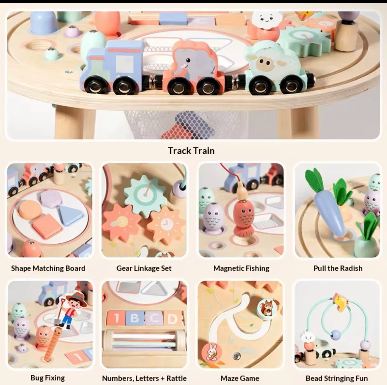 Wooden Activity Table for Kids - photo 2
