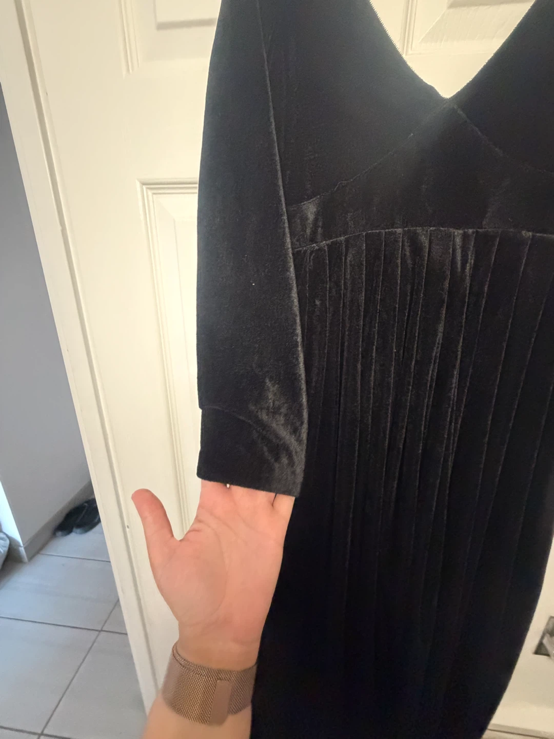 Black Velvet Maxi Dress - photo 4