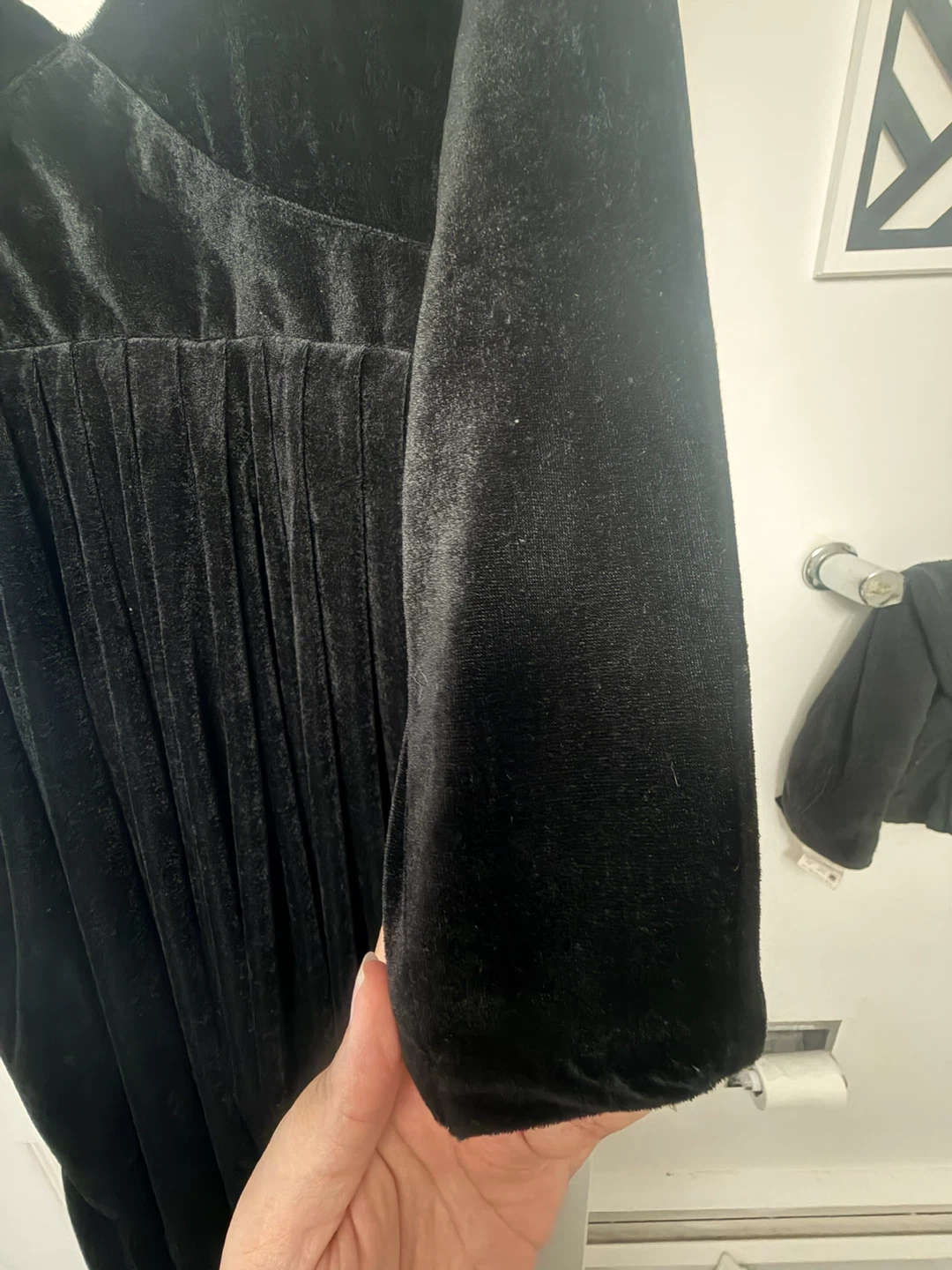 Black Velvet Maxi Dress - photo 5