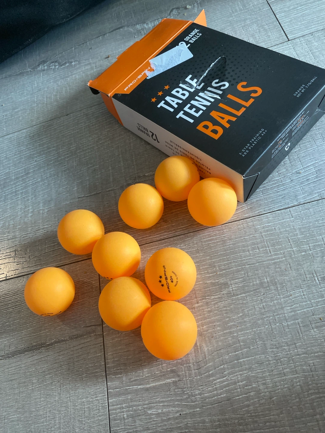 Pro-Spin Orange Table Tennis Balls