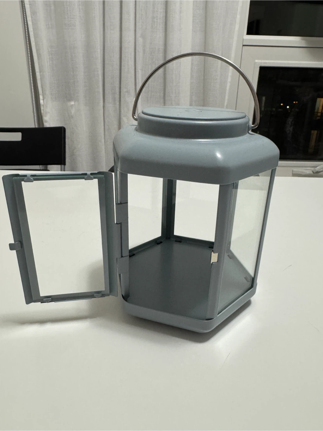 Grey Lantern with LED Candle - photo 2