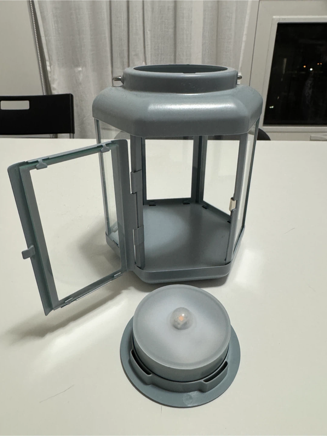 Grey Lantern with LED Candle - photo 3
