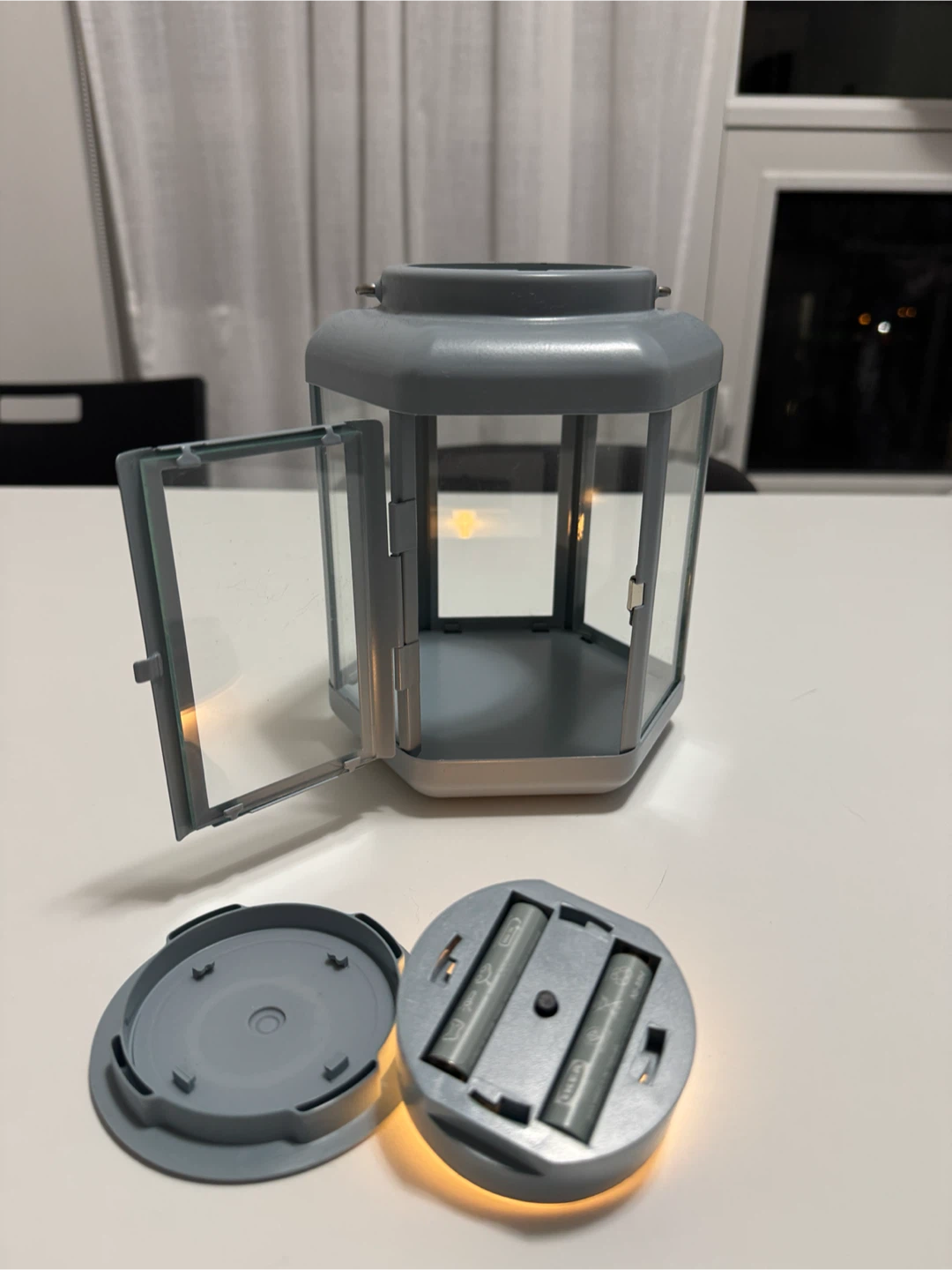 Grey Lantern with LED Candle - photo 5