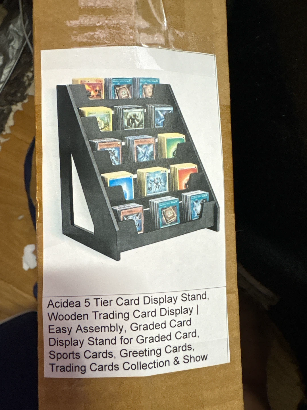 Acidea 5 Tier Wooden Trading Card Display Stand