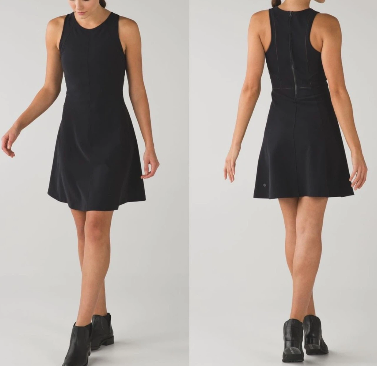Lululemon “go til Dawn” Black Sleeveless Dress - Size 10