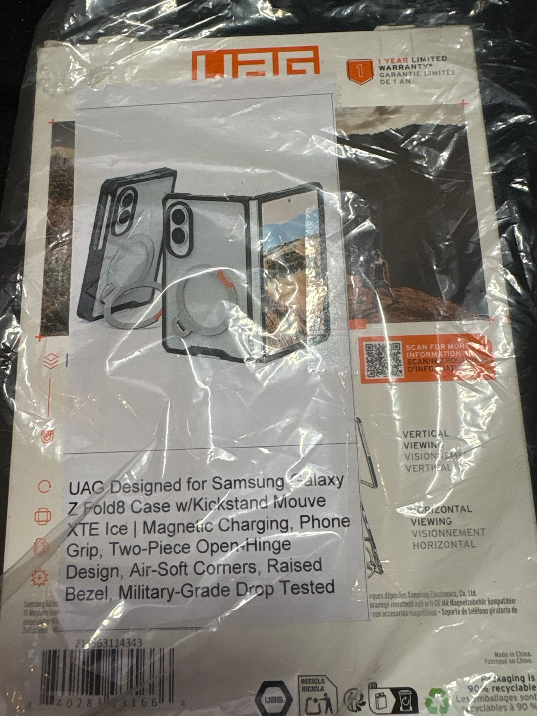 UAG Samsung Galaxy Z Fold8 Case w/Kickstand - XTE Ice - photo 2