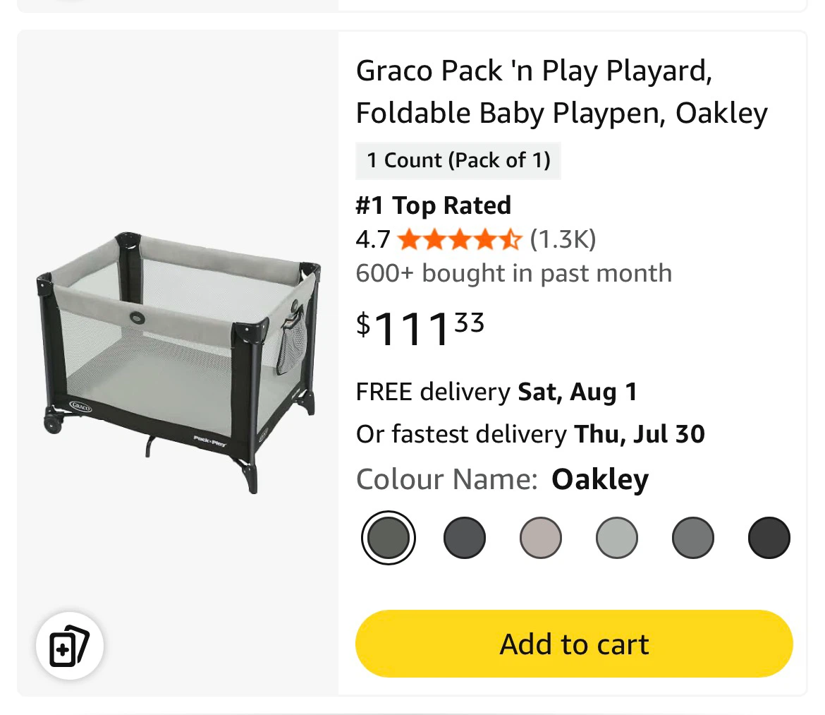 Graco Pack 'n Play Playard Bed