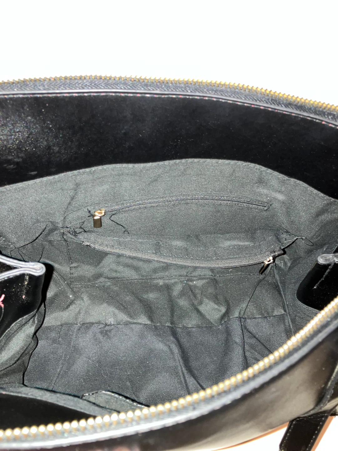 Black Faux Leather Satchel Handbag - photo 3