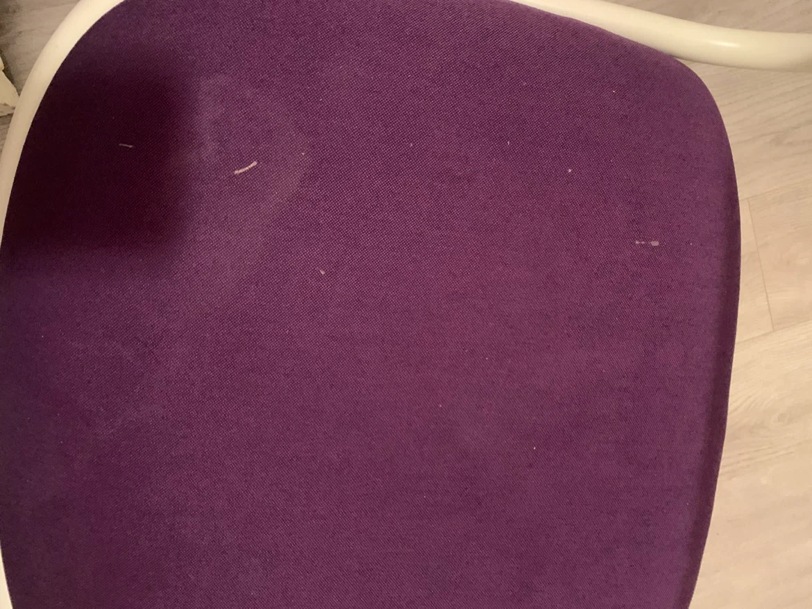 White Desk with Purple Office Chair - photo 2