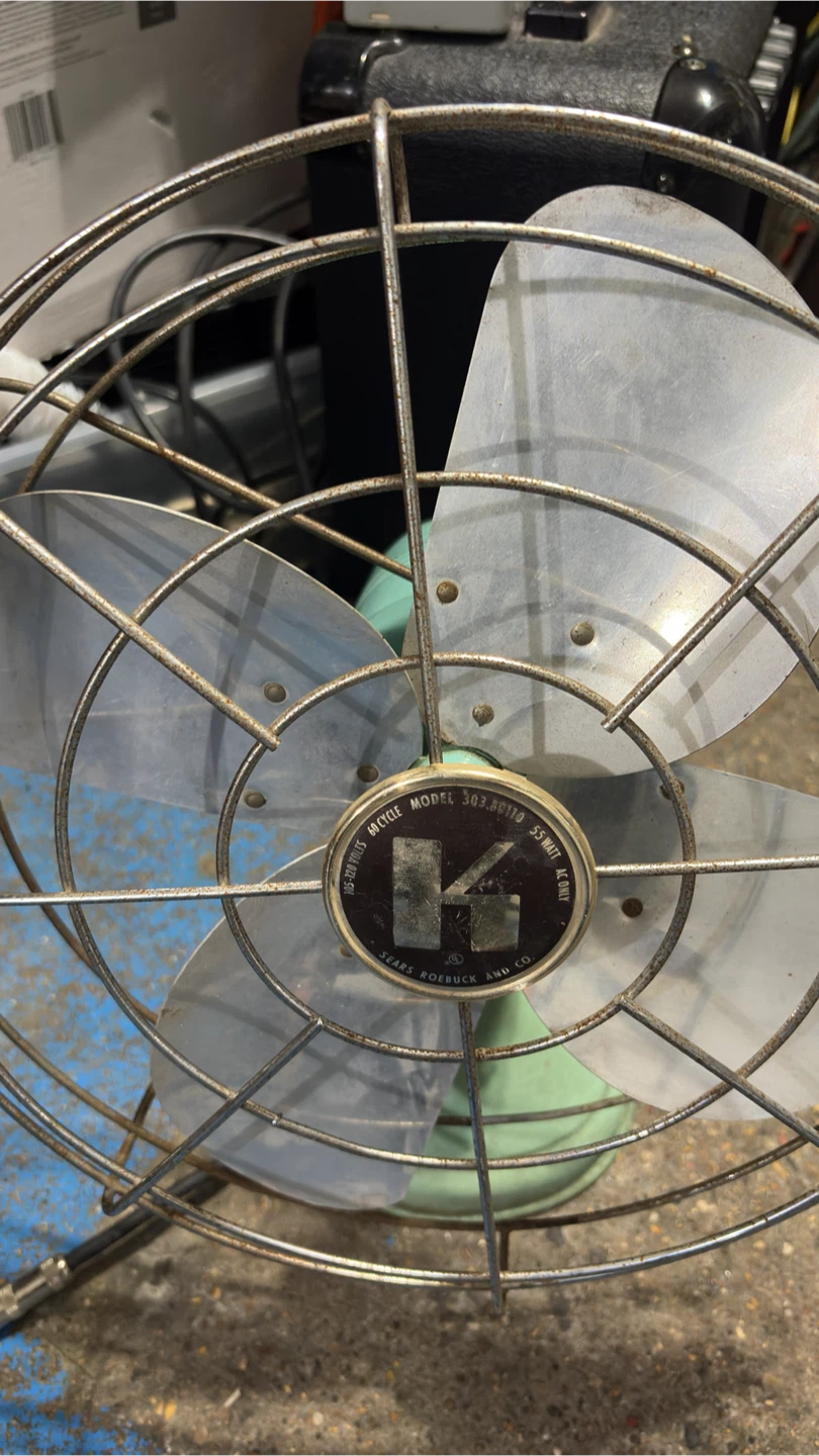 Vintage Mid Century  Sears fan - AS IS / Cut Cord - photo 2