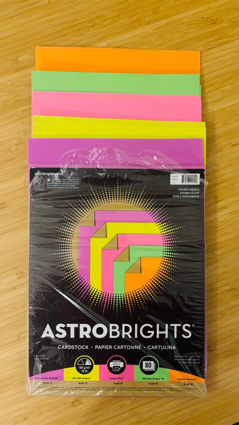Astrobrights Cardstock Double Dazzle