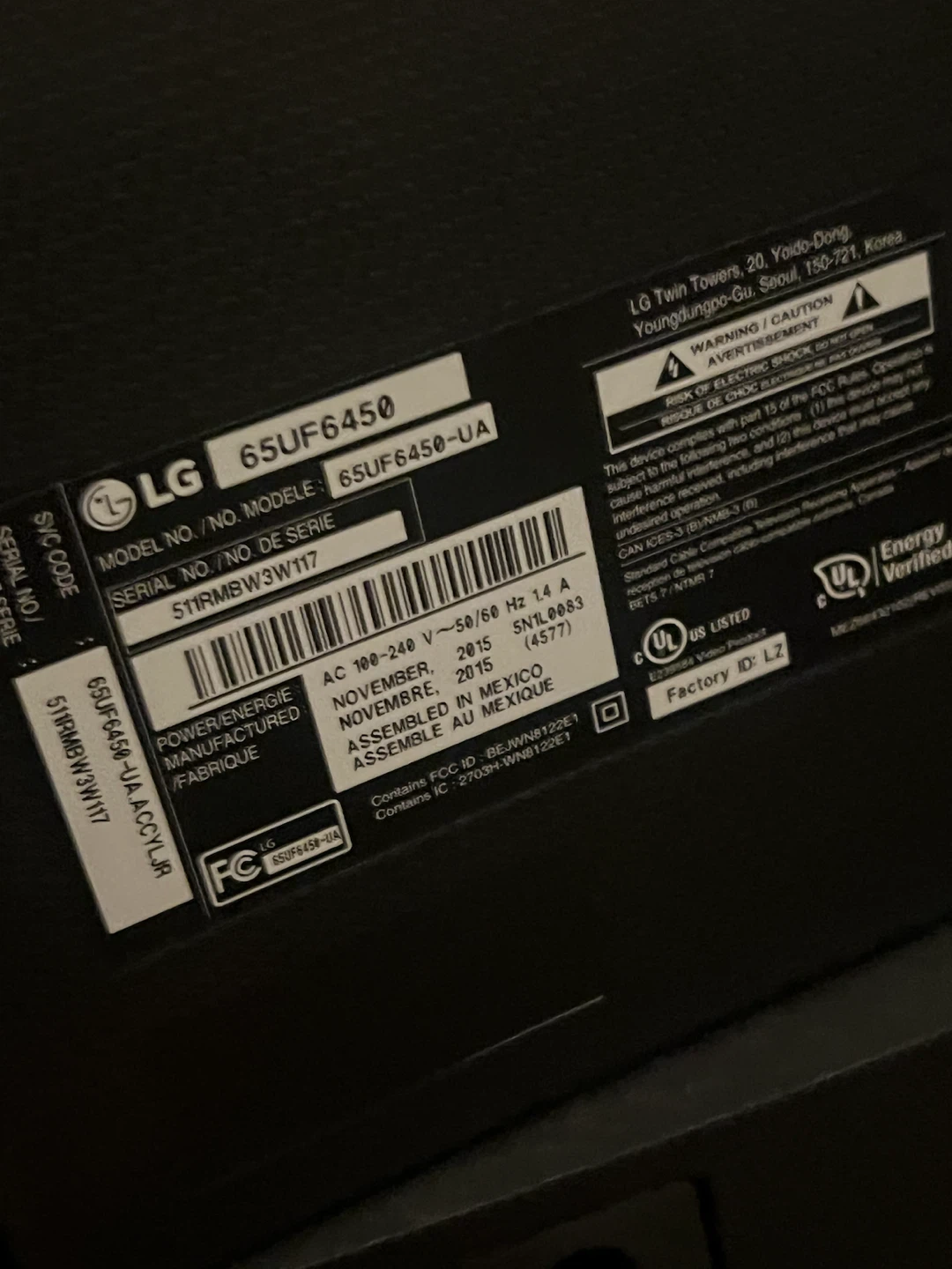 65 inch LG 4k LED SMART TV - photo 3