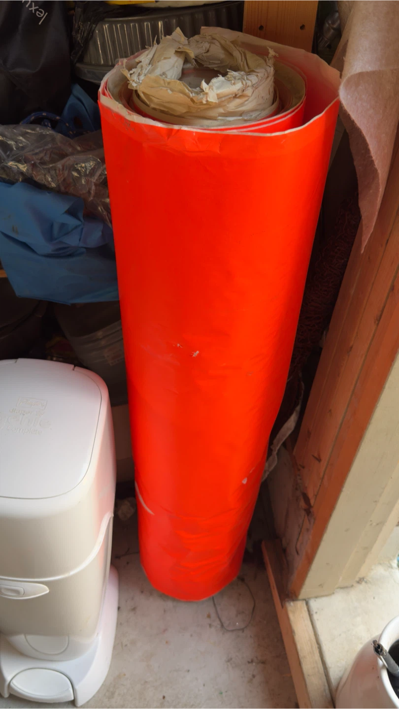 Fluorescent Orange sticker paper roll