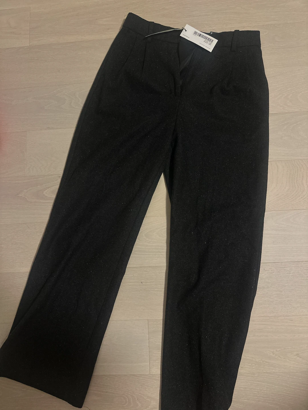 New womens Frank And Oak Black Wool Blend Trousers