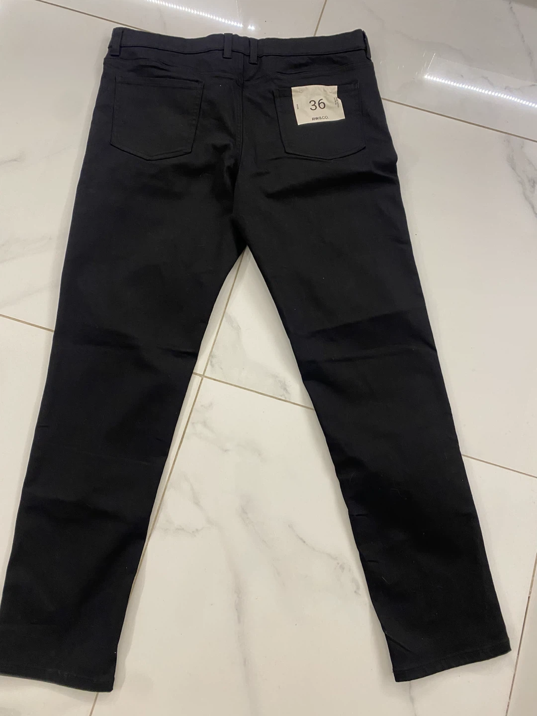 New mens RW&CO. Black Slim Fit Jeans - Size 36x34