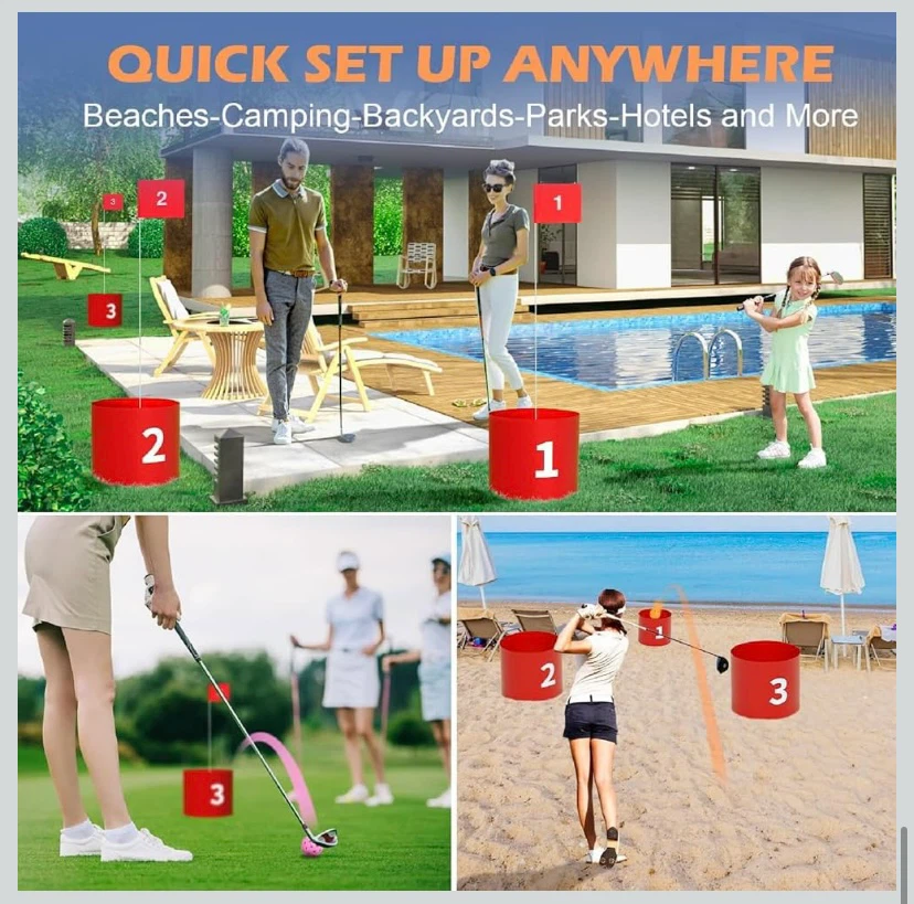 New Portable Bucket Golf 9 Holes Disk Golf - photo 4