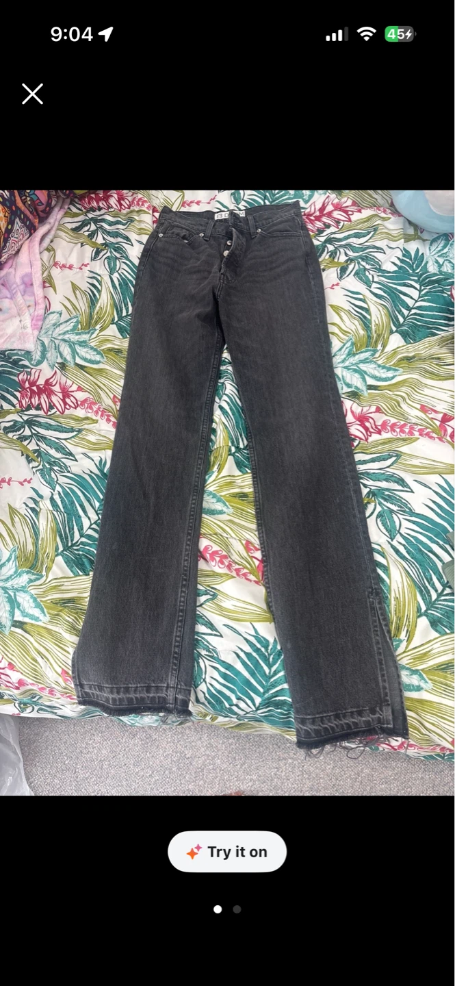BDG High Waisted Wide Leg Jeans - Black