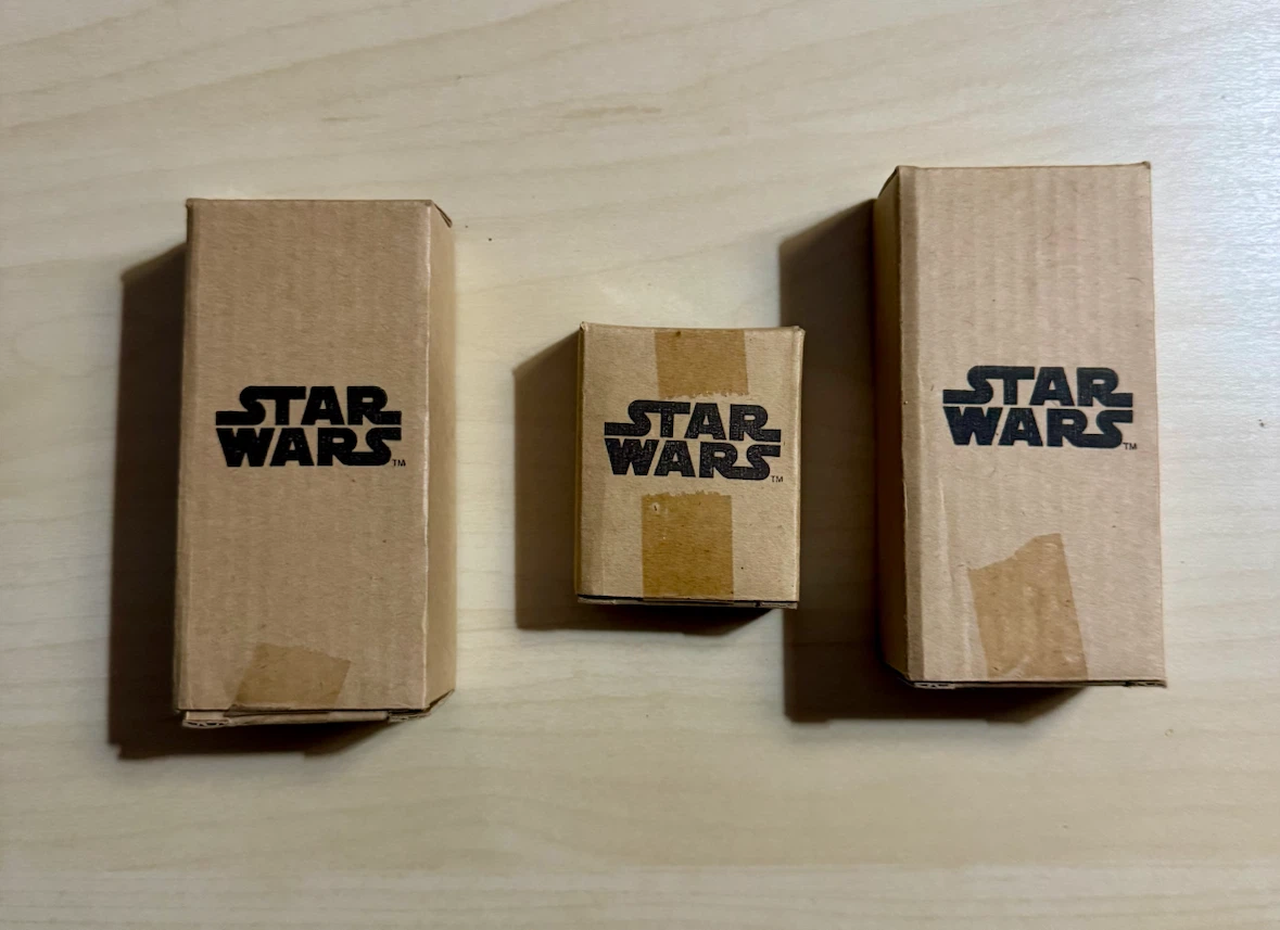 Star Wars Vader,Yoda and trooper Keychain - Gold Tone Finish