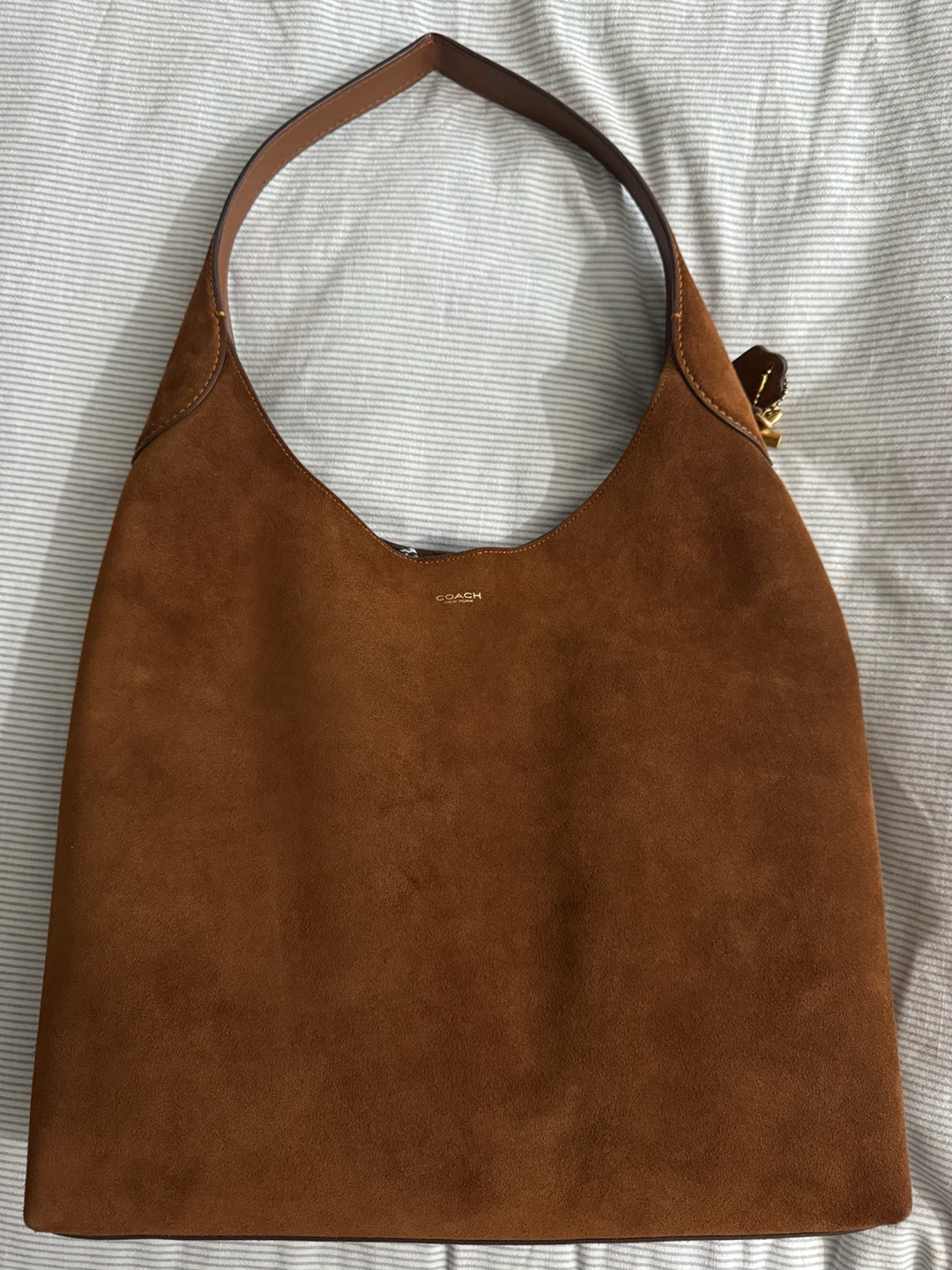 Coach Suede Hobo Bag - Brown