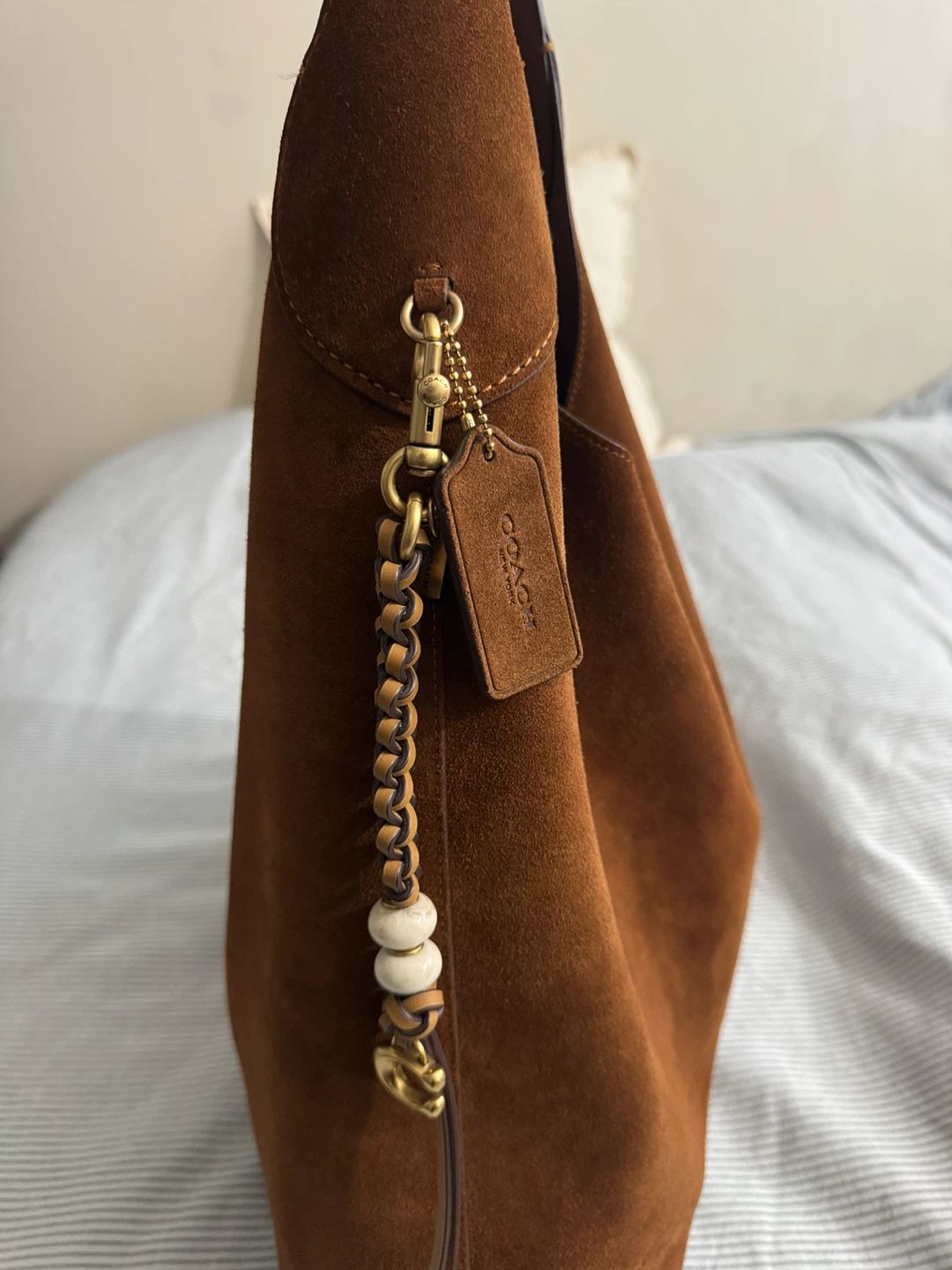 Coach Suede Hobo Bag - Brown - photo 5