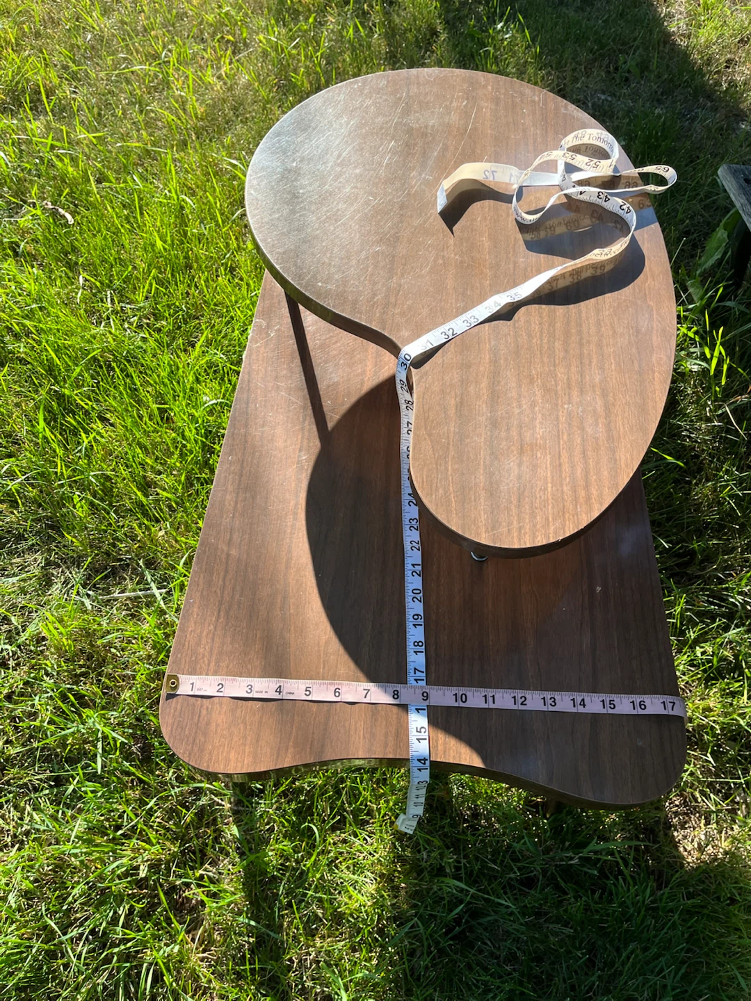 Mid-Century Modern Kidney Shaped 2nd Tier Coffee Table - photo 5