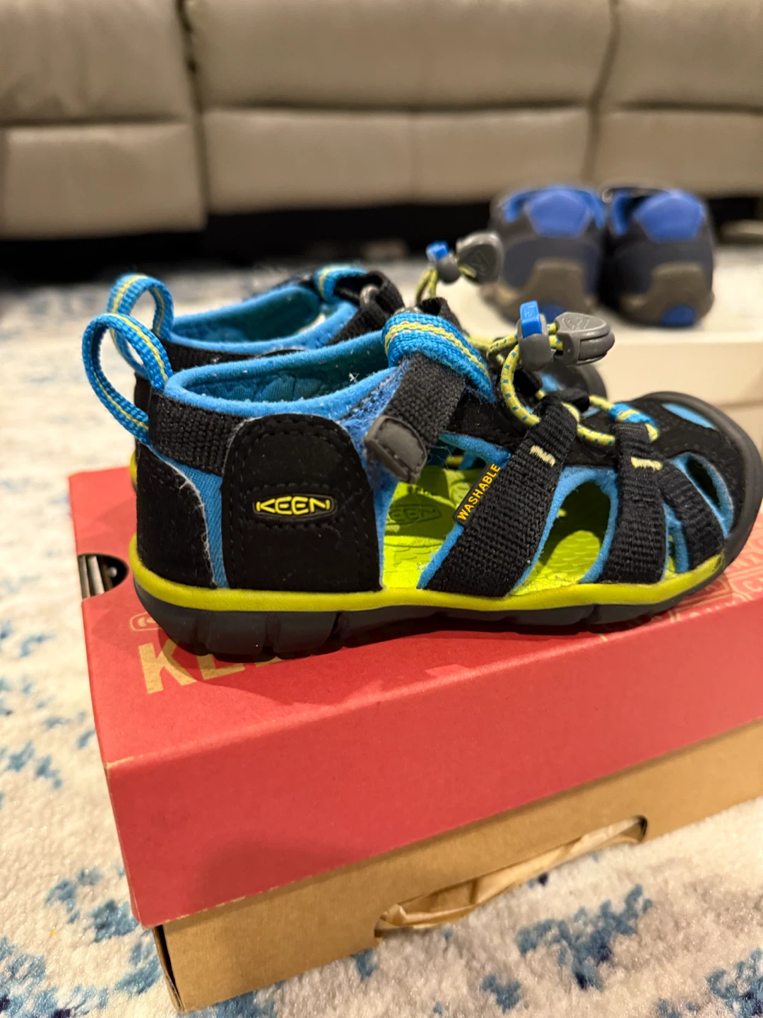 Outgrown boy’s sandals