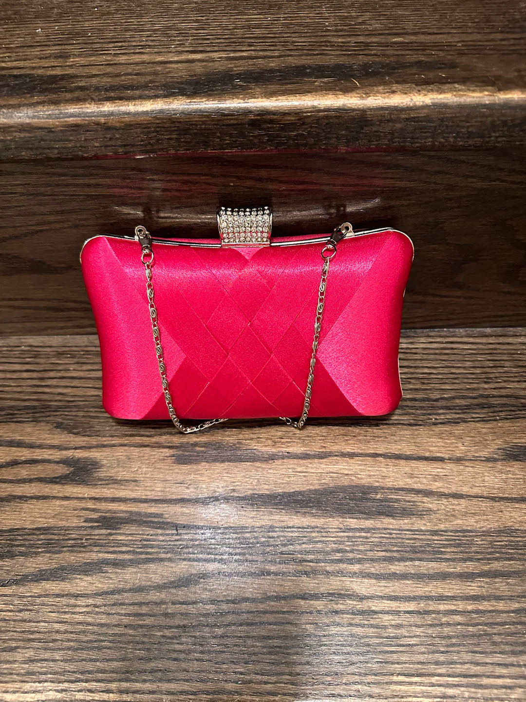 Brand new Pink Clutch Purse with Rhinestone Clasp