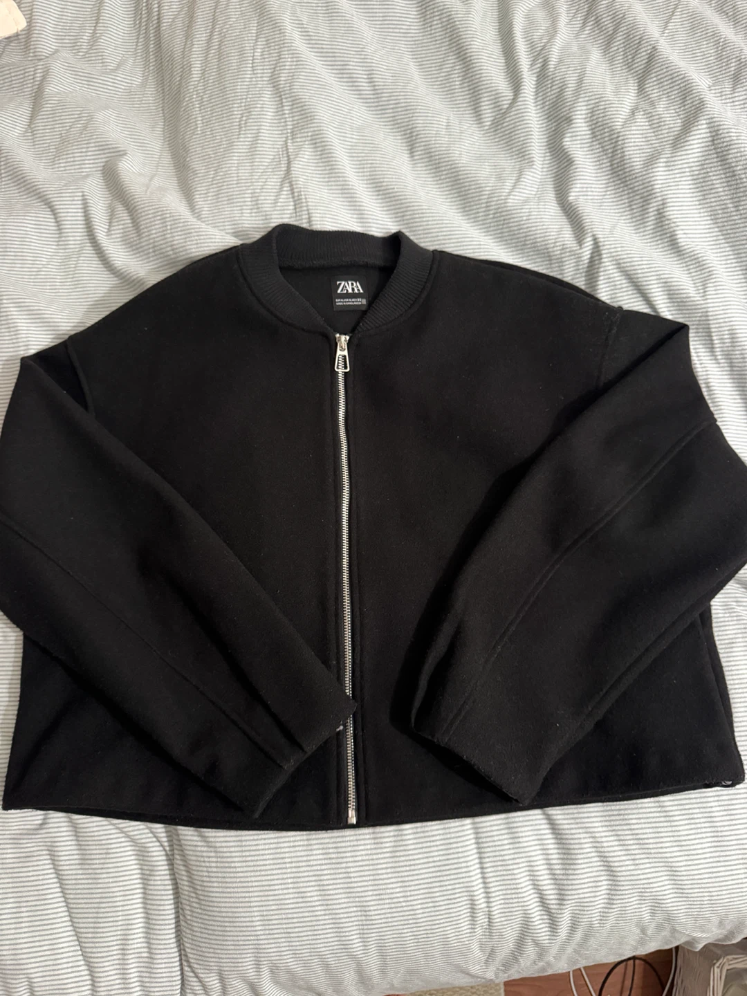 ZARA Black Bomber Jacket